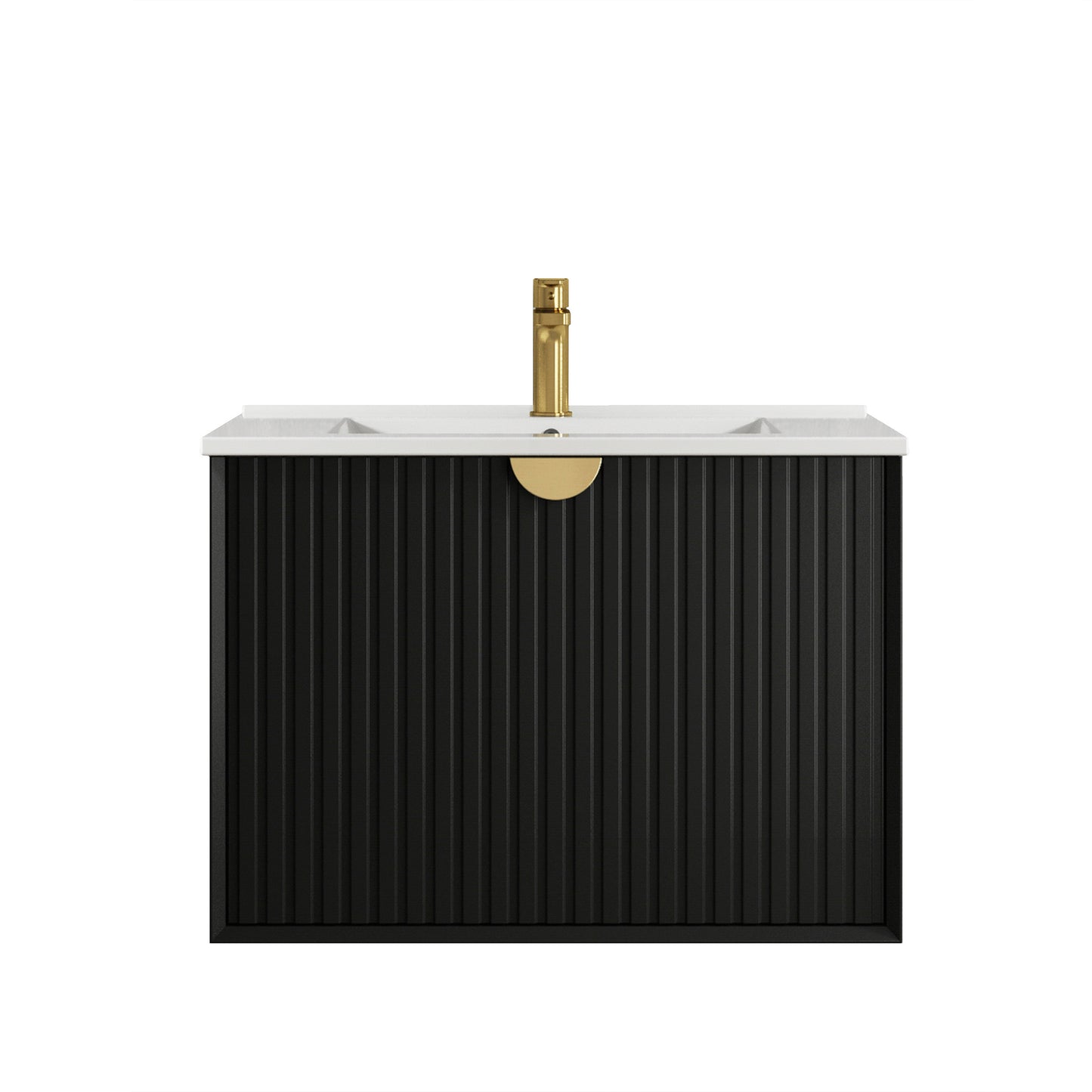 Marlo 750mm Matte Black Wall Hung Cabinet Only