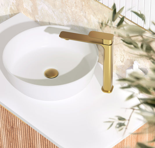 (TP-OTBMAG/TP-OTBMBG) Oskar Tall Basin Mixer Argent Gold
