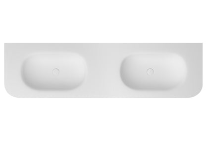 Chloe 1800x500 Silk Matte White Top with Basin