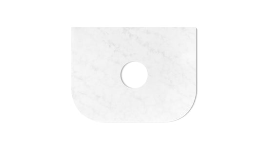 Havana 600x500x20 Solid Surface Cloudy Carrara Top