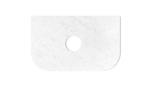 Havana 750x500x20 Solid Surface Cloudy Carrara Top