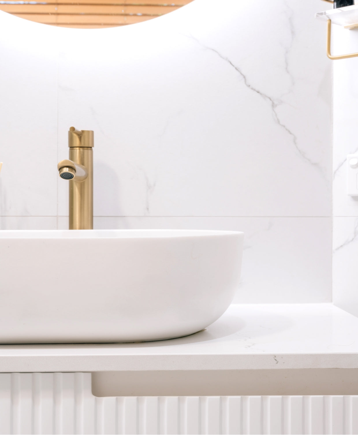 Noosa 1200mm Satin White Wall Hung Vanity with Ceramic Top
