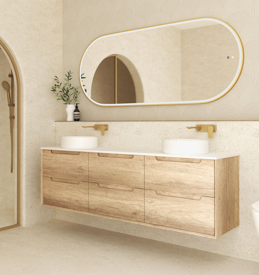 Byron 1800mm Natural Oak Wall Hung Cabinet Only