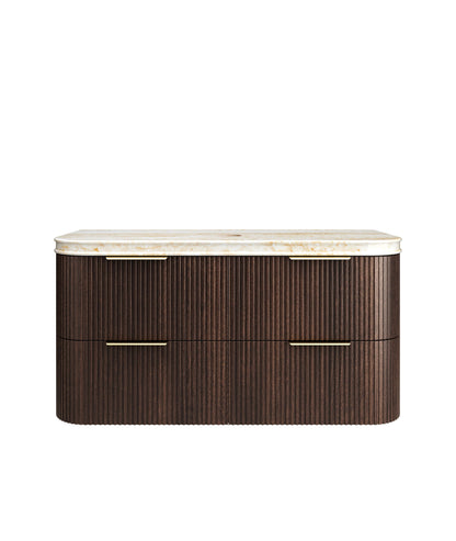 Havana 1200mm Sable Walnut Fluted Fluted Cabinet