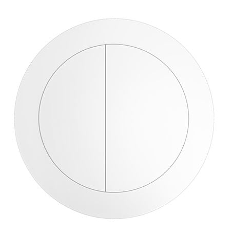 Round Press Button Matte White Standard Toilet Cistern