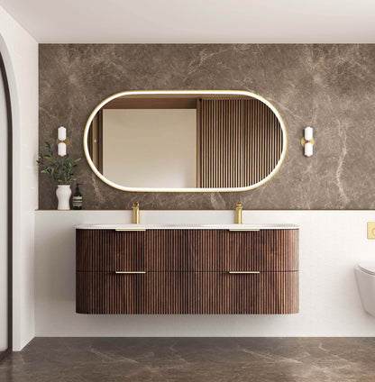 Havana 1500mm Sable Walnut Fluted Fluted Cabinet