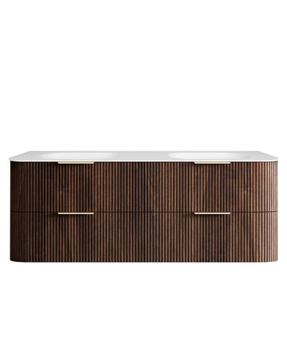 Havana 1500mm Sable Walnut Fluted Fluted Cabinet