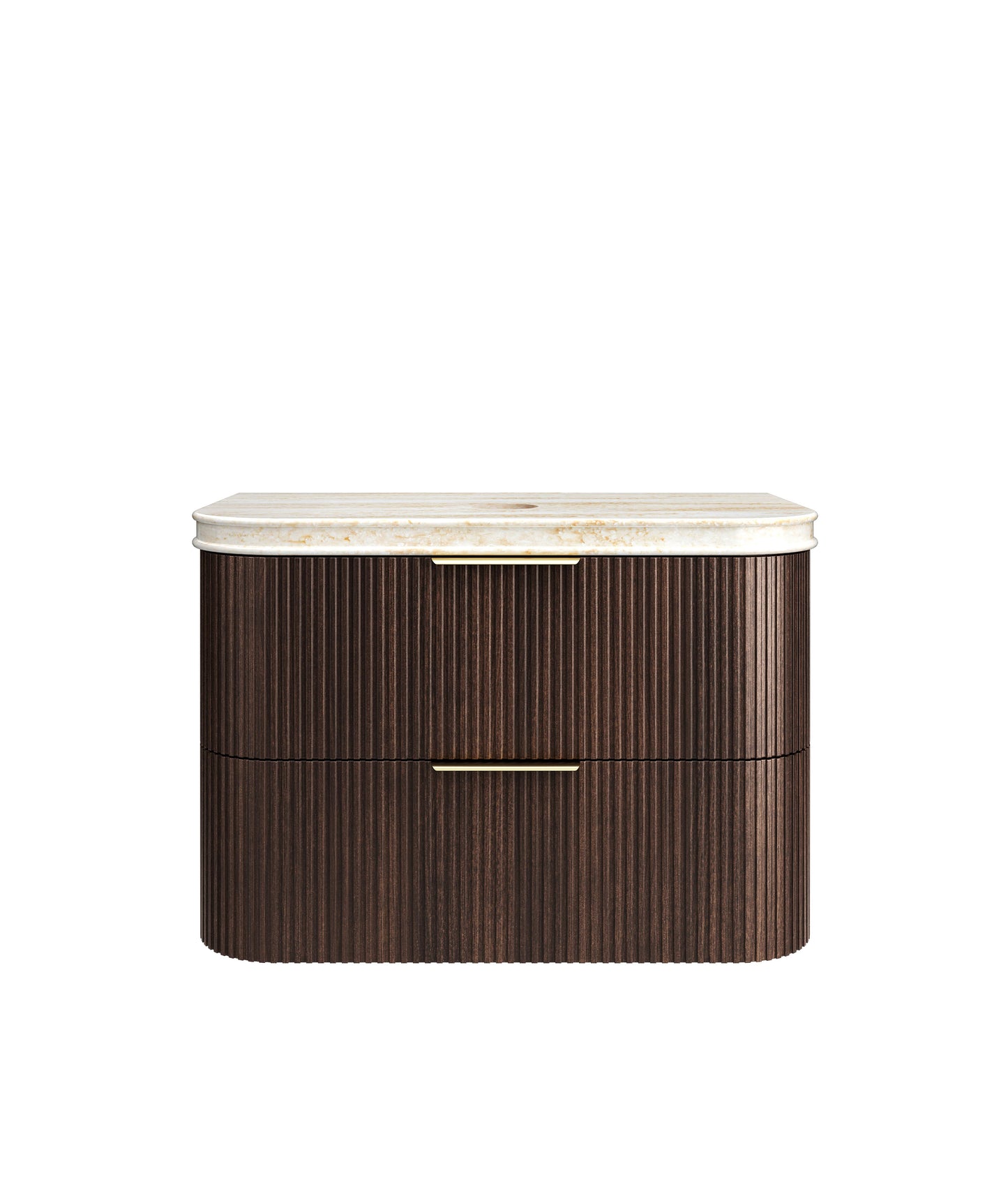 Havana 900mm Sable Walnut Fluted Cabinet