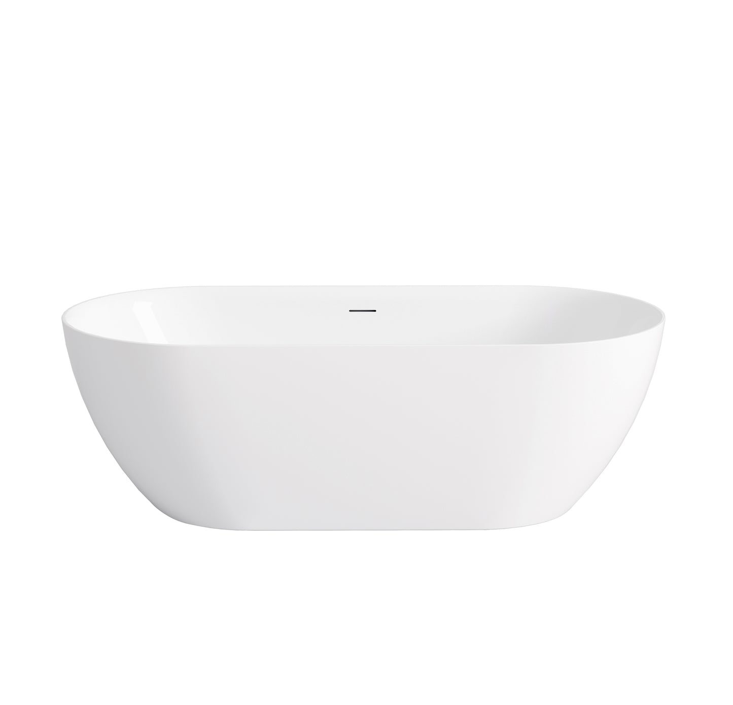 Attica Manolo 1530 Gloss White Freestanding Bath with Overflow