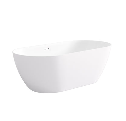 Attica Manolo 1530 Gloss White Freestanding Bath with Overflow