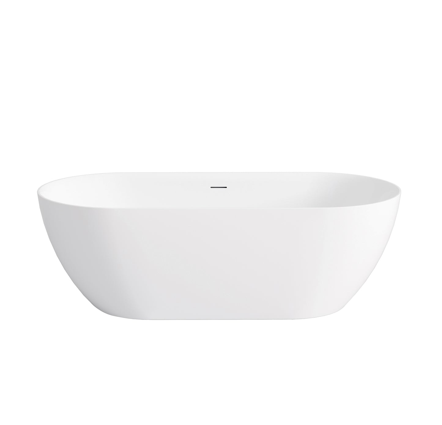 Attica Manolo 1530 Matte White Freestanding Bath with Overflow