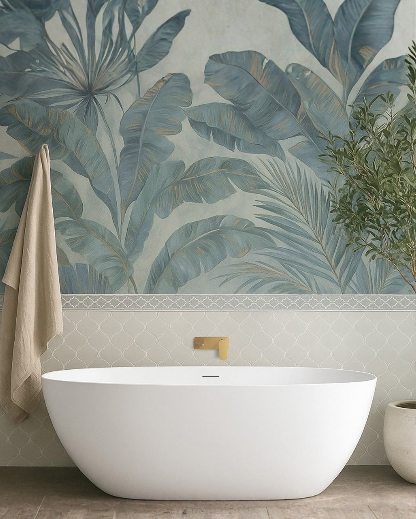 Attica Manolo 1530 Matte White Freestanding Bath with Overflow