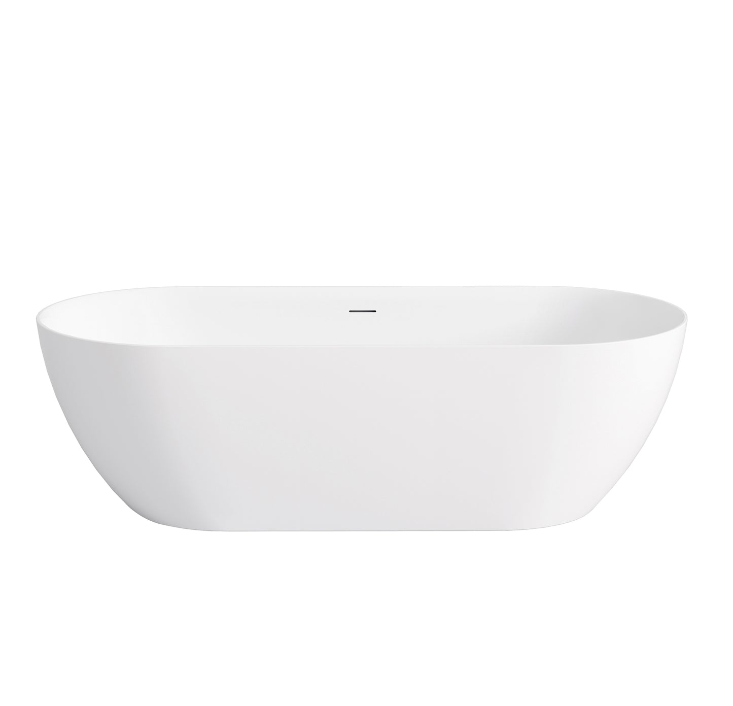 Attica Manolo 1700 Matte White Freestanding Bath with Overflow