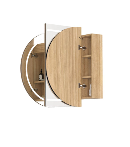 LED Bondi 1200x750 Woodland Oak Shaving Cabinet - Premium Edition