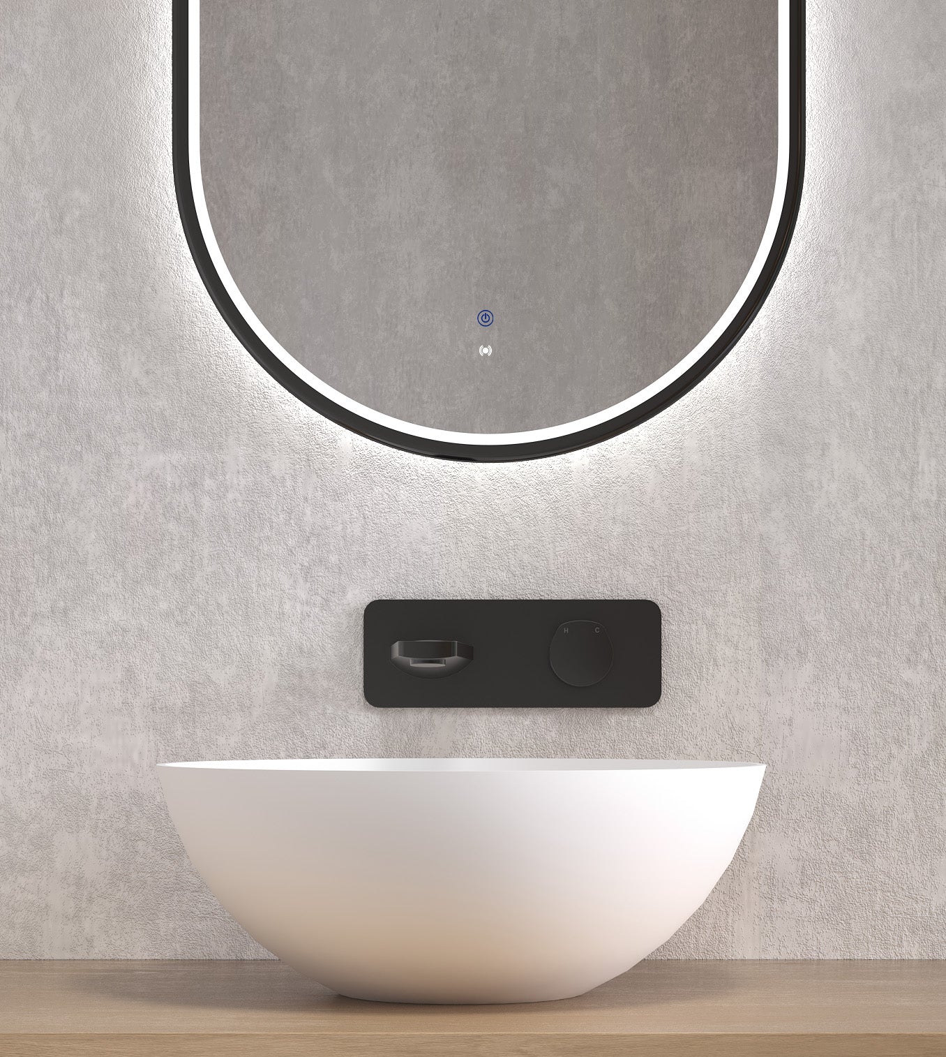 London Solid Surface 400x400x150 Matte White Basin NF
