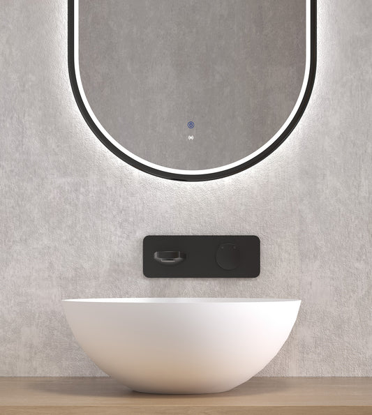 London Solid Surface 400x400x150 Matte White Basin NF