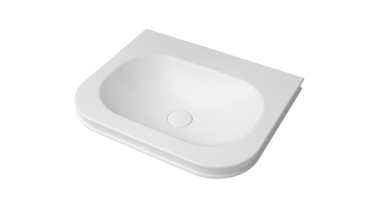 Havana English Edge 600x500x50 Matte White with Soft Square Basin Top