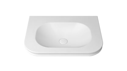 Havana English Edge 750x500x50 Matte White with Soft Square Basin Top