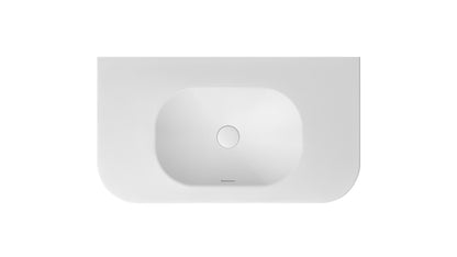 Havana English Edge 900x500x50 Matte White with Soft Square Basin Top