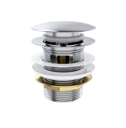 Mushroom Bath Pull Out Popup Waste Overflow Chrome