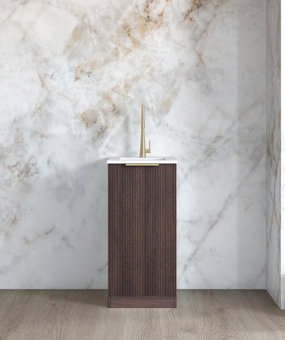Mini Laundry 430mm Havana Sable Walnut with Pure White Top