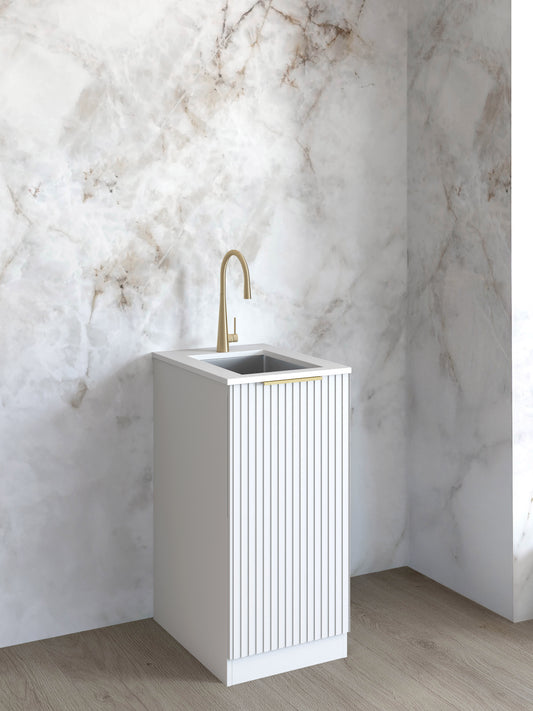 Mini Laundry 430mm Noosa White with Pure White Top