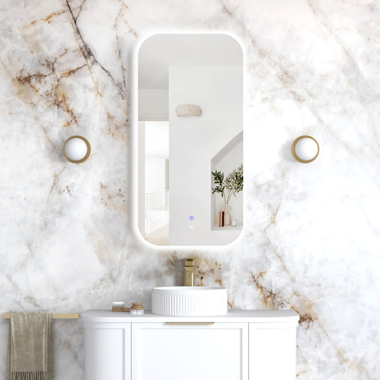 LED Newport 900x450 Frameless Tuffi Mirror Back Lit