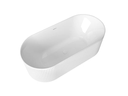 Attica Havana 1700 Gloss White Freestanding Bath with Overflow