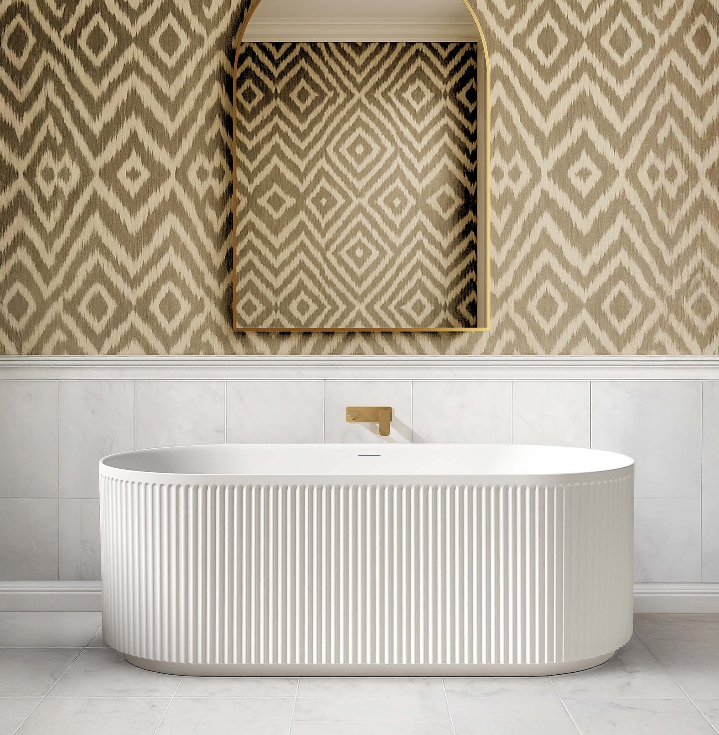Attica Havana 1700 Gloss White Freestanding Bath with Overflow