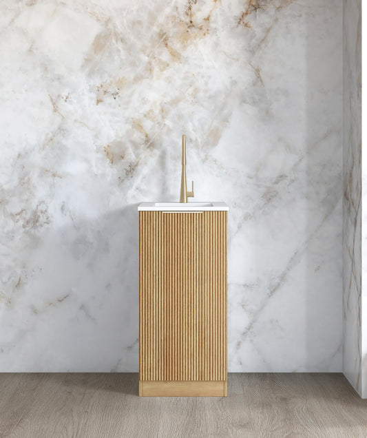 Mini Laundry 430mm Havana Woodland Oak with Pure White Top