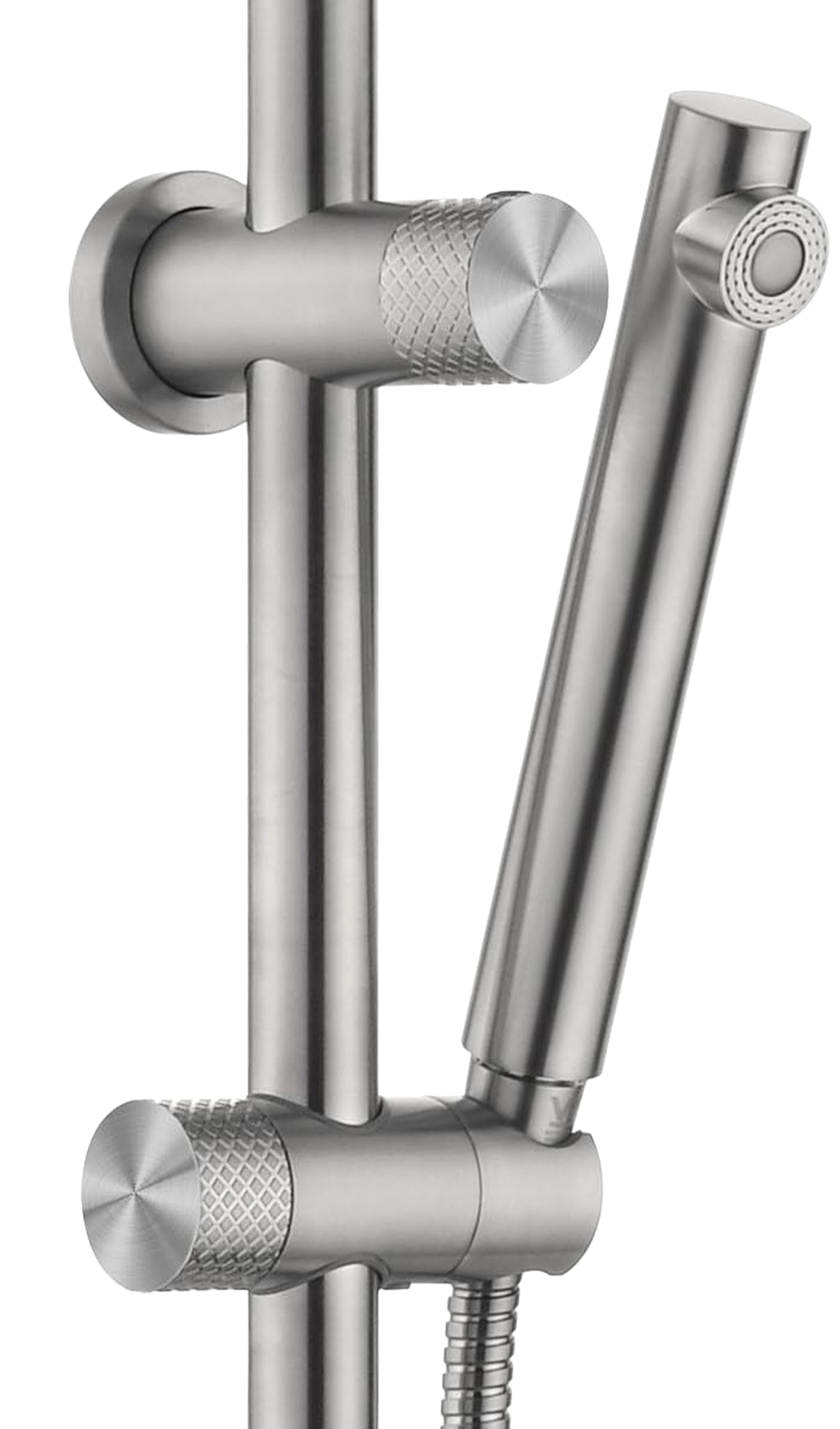 Celine Twin Shower Combo Brushed Stainless Steel