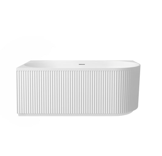 Attica Havana 1500 Matte White Left Corner Bath with Overflow