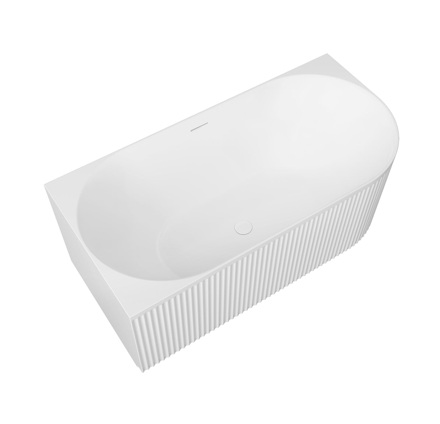 Attica Havana 1500 Matte White Left Corner Bath with Overflow