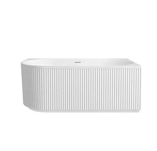 Attica Havana 1500 Matte White Right Corner Bath with Overflow