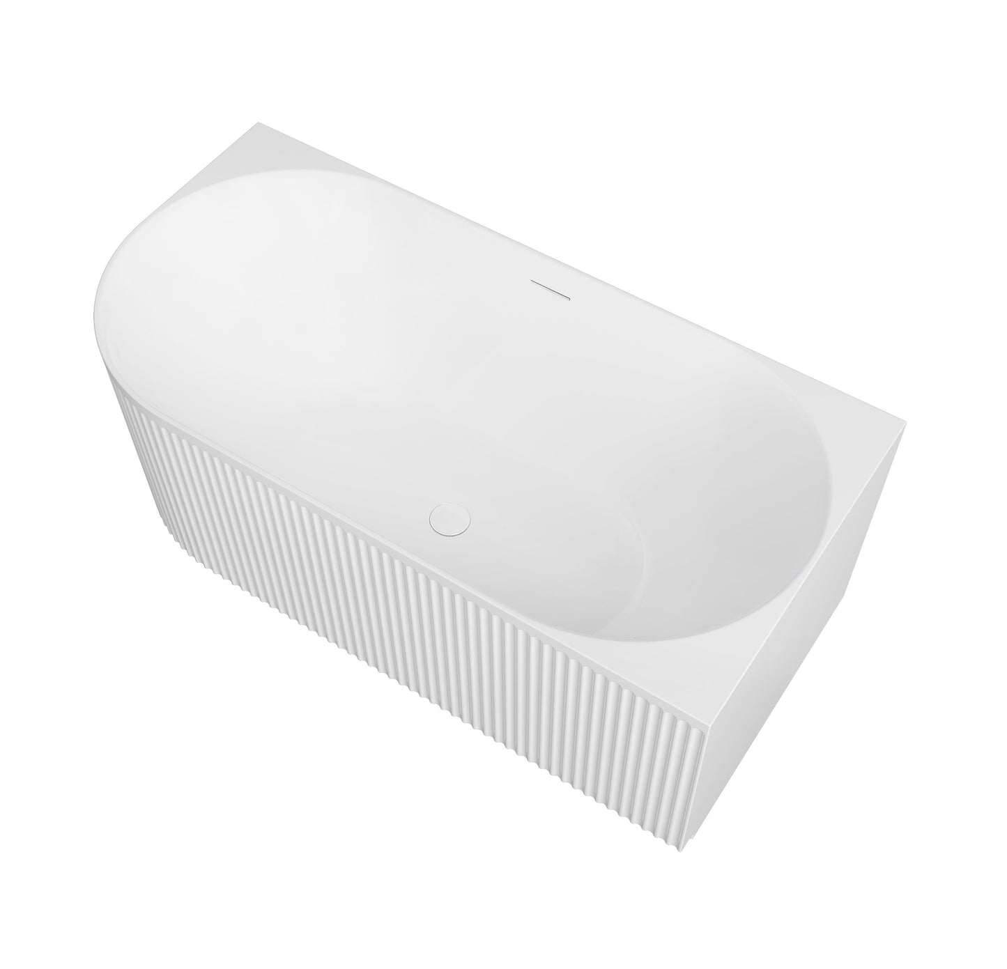 Attica Havana 1500 Matte White Right Corner Bath with Overflow