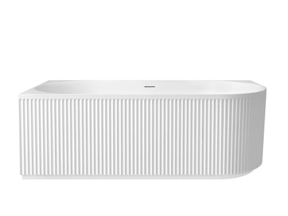 Attica Havana 1700 Matte White Left Corner Bath with Overflow