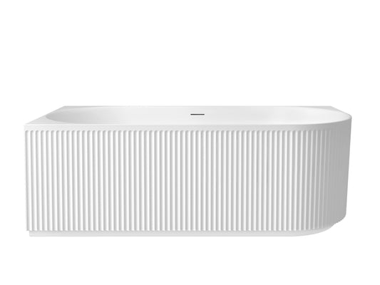 Attica Havana 1700 Matte White Left Corner Bath with Overflow