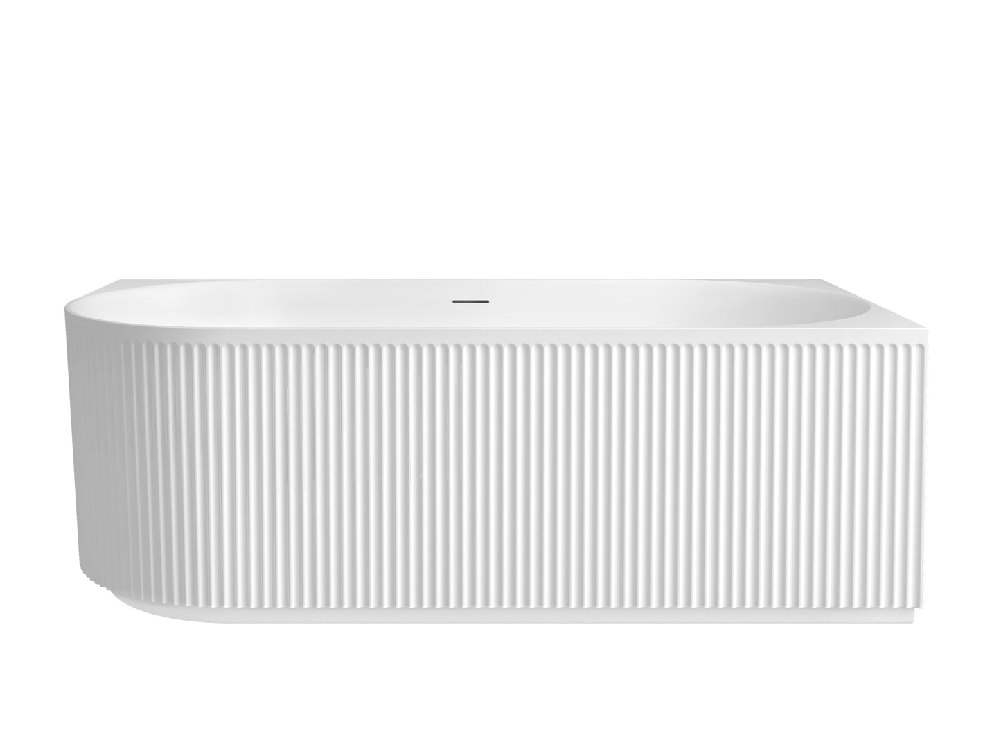 Attica Havana 1700 Matte White Right Corner Bath with Overflow