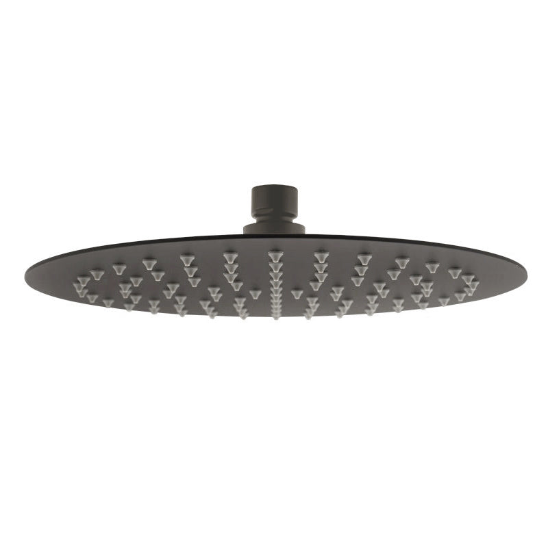 Pavia 300mm Gun Metal Shower Head Stainless Steel Round