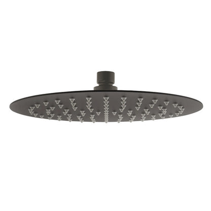 Pavia 300mm Gun Metal Shower Head Stainless Steel Round