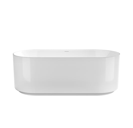 Attica Celine 1500 Gloss White Freestanding Bath with Overflow