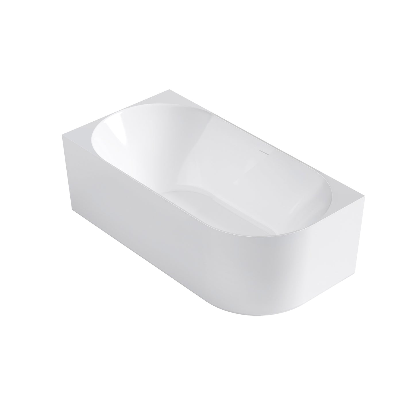 Attica Celine 1500 Gloss White Left Corner Bath with Overflow