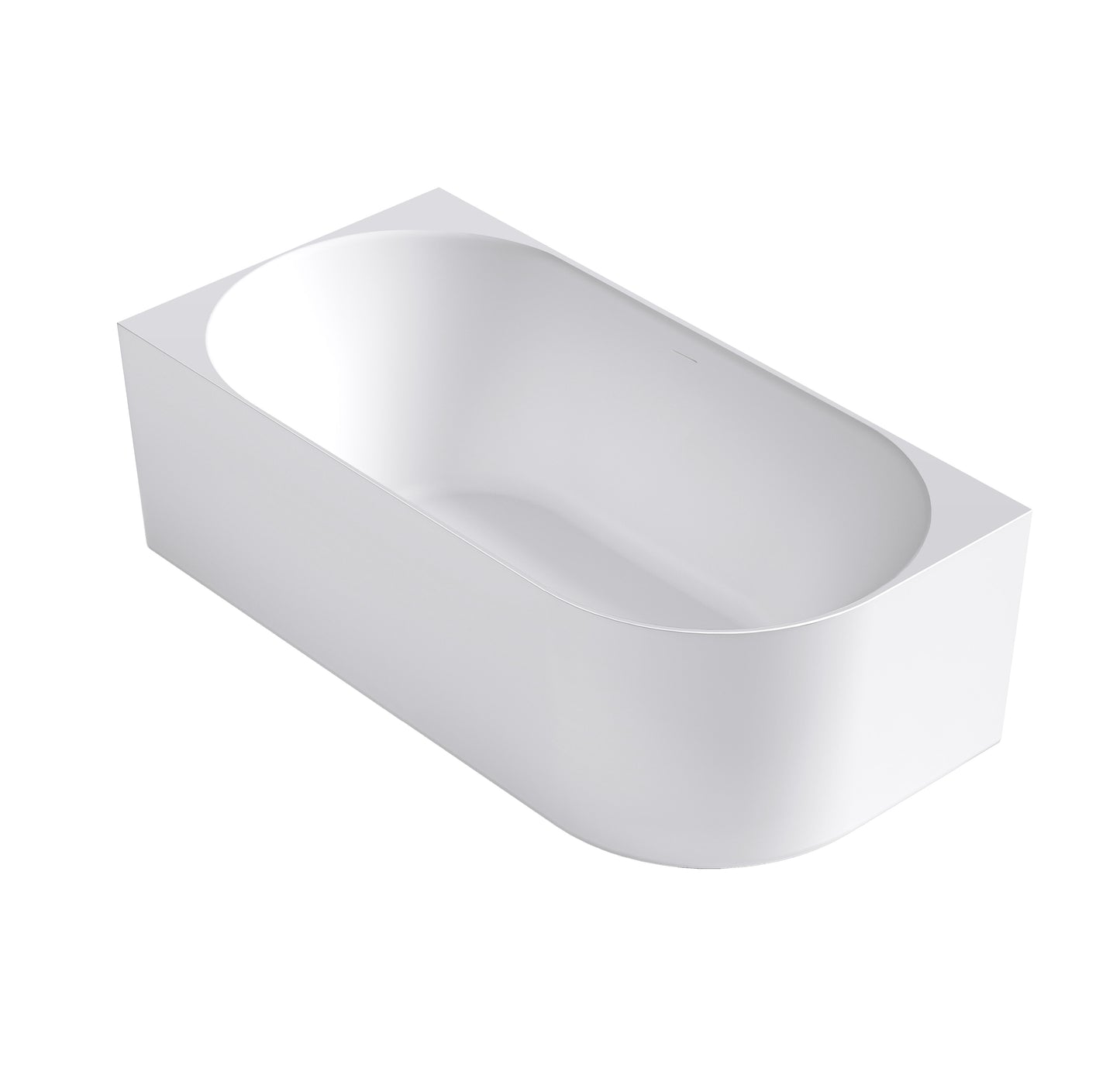 Attica Celine 1500 Matte White Left Corner Bath with Overflow