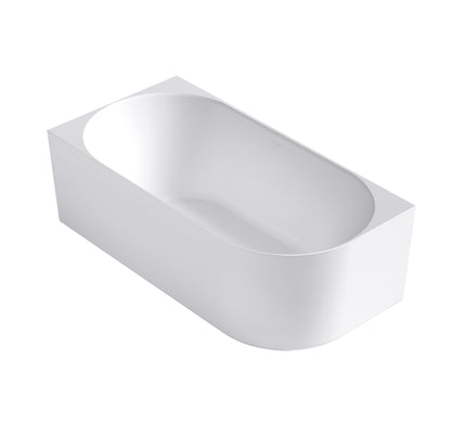 Attica Celine 1500 Matte White Left Corner Bath with Overflow