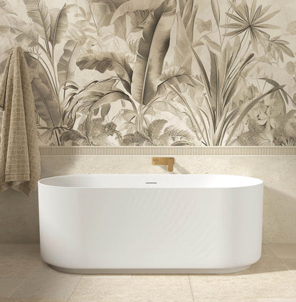 Attica Celine 1500 Matte White Freestanding Bath with Overflow