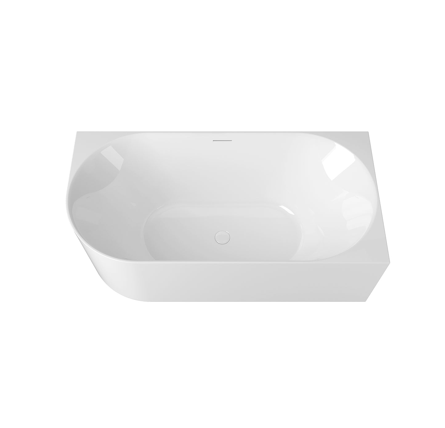Attica Celine 1500 Gloss White Right Corner Bath with Overflow