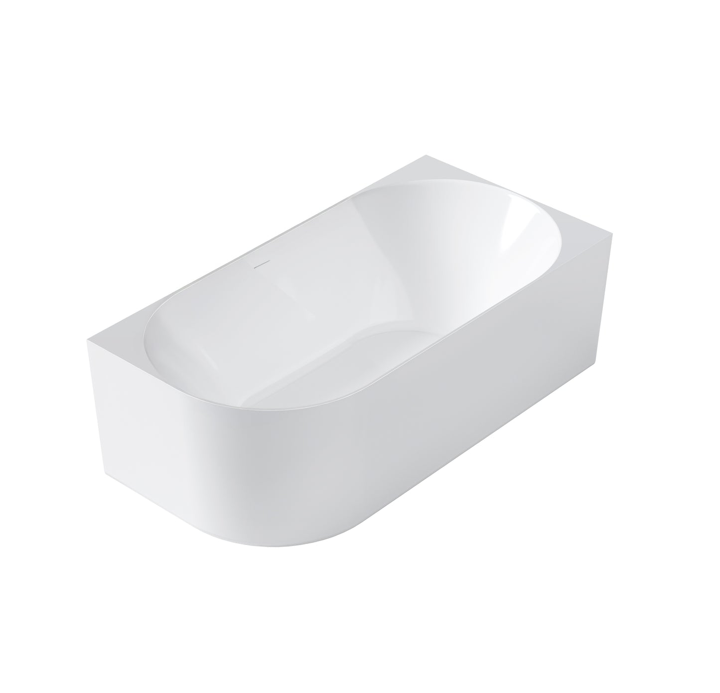 Attica Celine 1500 Gloss White Right Corner Bath with Overflow