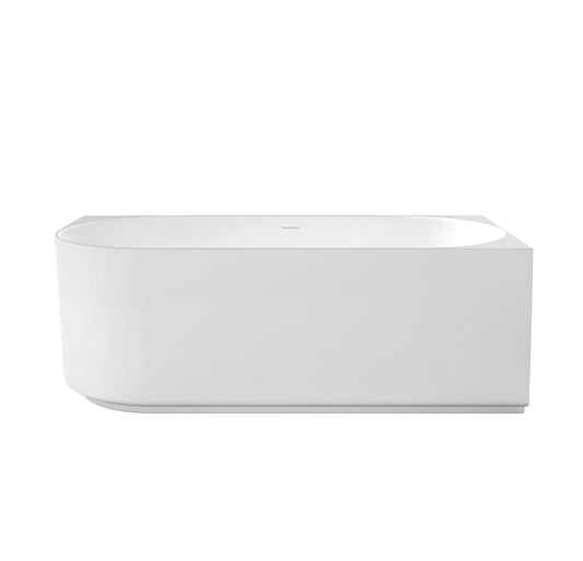 Attica Celine 1500 Matte White Right Corner Bath with Overflow
