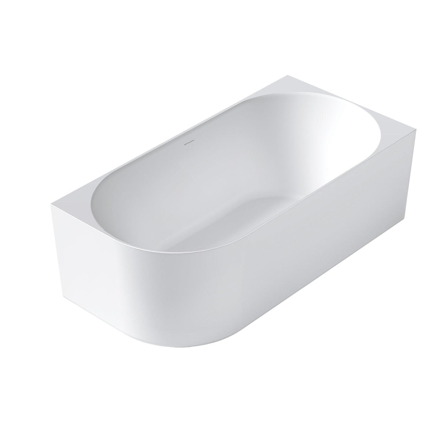 Attica Celine 1500 Matte White Right Corner Bath with Overflow
