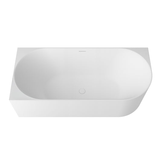 Attica Celine 1700 Matte White Left Corner Bath with Overflow